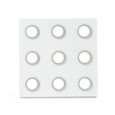 Onderzetter vierkant Domino EOS wit