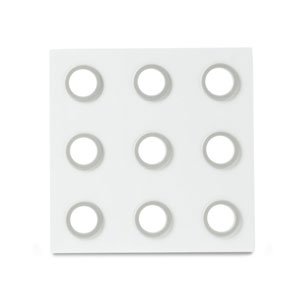 Onderzetter vierkant Domino EOS wit